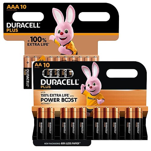 Duracell Plus AA Mignon & AAA Micro Alkaline Batterien - 80er Paket Duracell Plus AA Mignon & AAA Micro Alkaline Batterien - 80er Paket