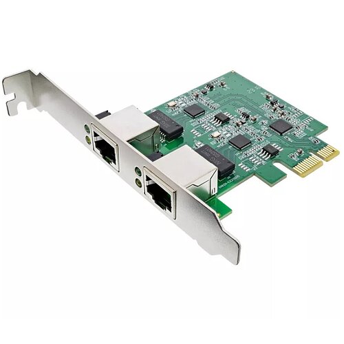 Inline® Dual Gigabit Netzwerkkarte, 2x RJ45 2.5Gb/s, PCIe x1, mit LP Slotblech Inline® Dual Gigabit Netzwerkkarte, 2x RJ45 2.5Gb/s, PCIe x1, mit LP Slotblech