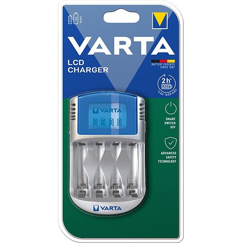 NiMH Akku LCD Ladegerät 1,4A Varta 57070 für AA Mignon AAA Micro NiMH Akku LCD Ladegerät 1,4A Varta 57070 für AA Mignon AAA Micro