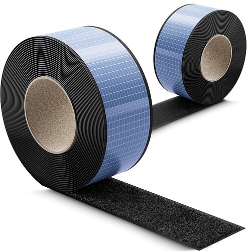 Label-The-Cable LTC Tough Tape Strap, Outdoor Klettbandrolle 50mm, schwarz, 5m