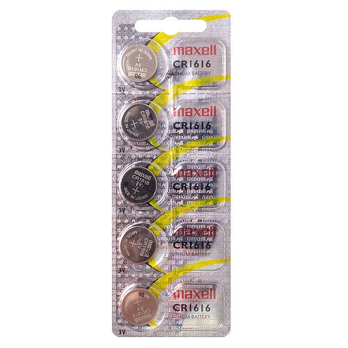 Maxell CR1616 Lithium Knopfzelle 3V - 5 Batterien - 1 x 5er Streifen Maxell CR1616 Lithium Knopfzelle 3V - 5 Batterien - 1 x 5er Streifen