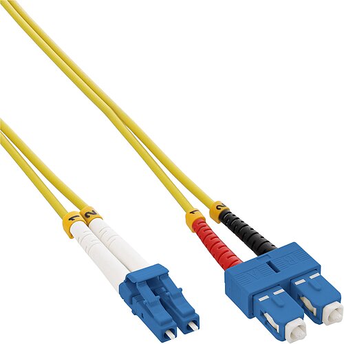 Inline® LWL Duplex Kabel LC/SC 9/125µm, OS2, 1m
