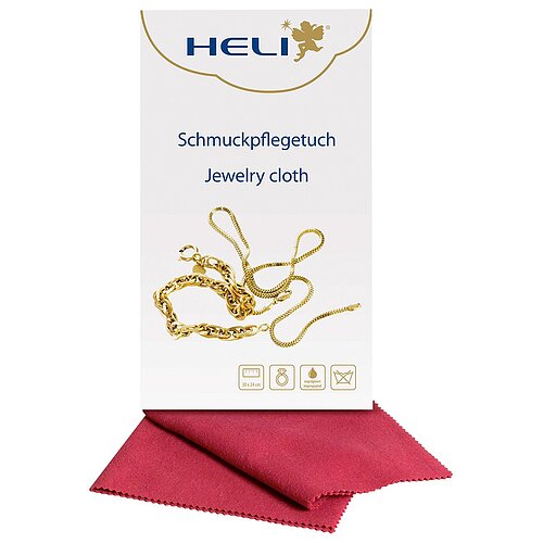 Heli - Pflegetuch für Goldschmuck & Uhren Mikrofaser 30 x 24 cm - 12 Verpackungen