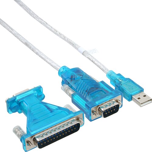 Inline® USB zu Seriell Adapterkabel, USB Stecker A an 9pol Stecker, mit Adapter Inline® USB zu Seriell Adapterkabel, USB Stecker A an 9pol Stecker, mit Adapter