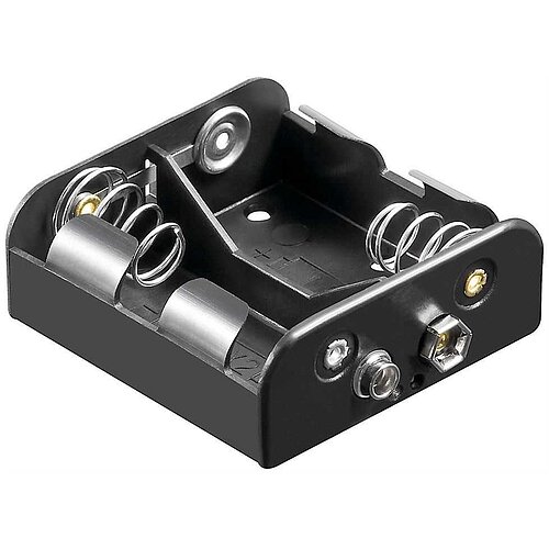 Batteriehalter für 2x Baby mit Druckknopf