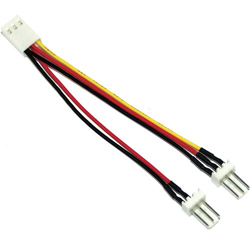 Inline® Lüfter Adapterkabel, 3pol Molex BU an 2x 3pol Molex ST