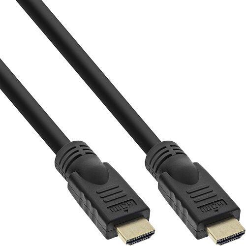 Inline® HDMI-High Speed Kabel mit Ethernet, Premium, 4K2K, ST/ST, schwarz, 7,5m