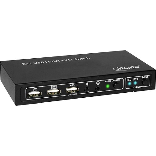 Inline® KVM Desktop Switch, 2-fach, HDMI 4K2K, USB 2.0 Hub, mit Audio Inline® KVM Desktop Switch, 2-fach, HDMI 4K2K, USB 2.0 Hub, mit Audio
