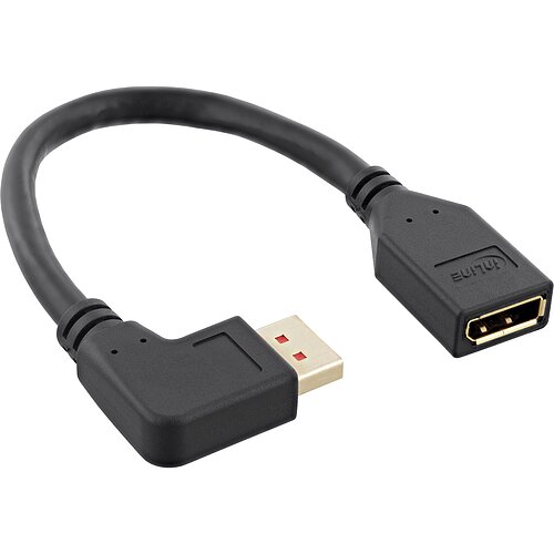 Inline® DisplayPort 1.4 Adapterkabel ST/BU, 8K4K, links gewinkelt Inline® DisplayPort 1.4 Adapterkabel ST/BU, 8K4K, links gewinkelt