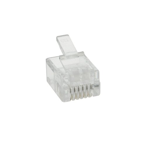 Inline® Modularstecker, 6P6C RJ12 zum Crimpen auf Flachkabel, 100er Pack Inline® Modularstecker, 6P6C RJ12 zum Crimpen auf Flachkabel, 100er Pack