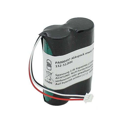 Akkupack NiMH 2,4V 2700mAh ersetzt Kaba 132-512886 Akkupack NiMH 2,4V 2700mAh ersetzt Kaba 132-512886