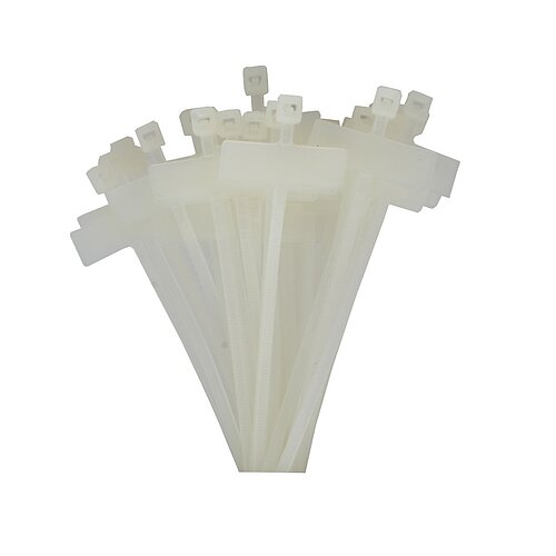 100er Pack Inline® Kabelbin., Länge 100mm, Breite 2,5mm, Markierfeld quer 8x24mm