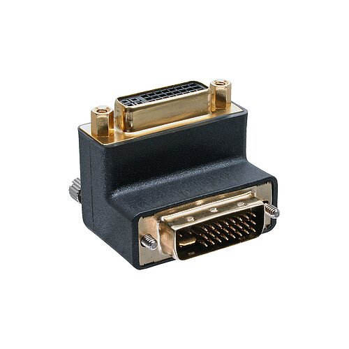 Inline® DVI-I Adapter, 90° gewinkelt, digital+analog 24+5 Stecker / Buchse Inline® DVI-I Adapter, 90° gewinkelt, digital+analog 24+5 Stecker / Buchse