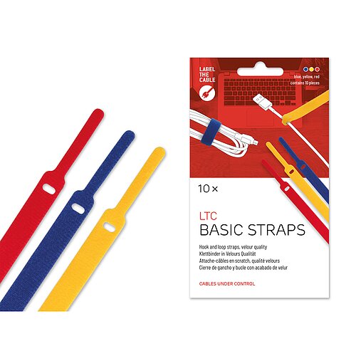 Label-The-Cable Basic, LTC 1130, 10er Set mix (gelb, blau, rot) Label-The-Cable Basic, LTC 1130, 10er Set mix (gelb, blau, rot)