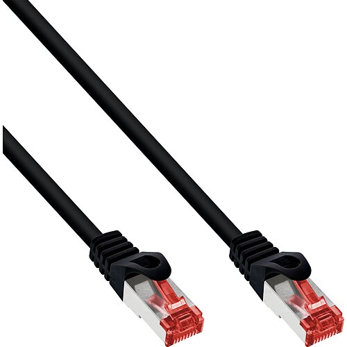 Inline® Crossover Patchkabel - S/FTP- Cat.6 - Schwarz - 0,5m