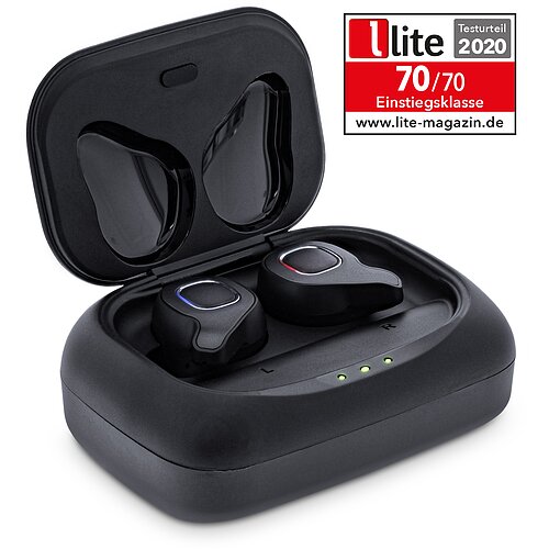 Inline® PURE Air TWS, Bluetooth In-Ear Kopfhörer mit TWS, mit Qi-Case PowerBank