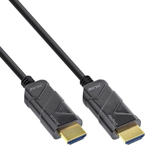 Inline® HDMI AOC Kabel, Ultra High Speed HDMI Kabel, 8K4K, schwarz, 40m