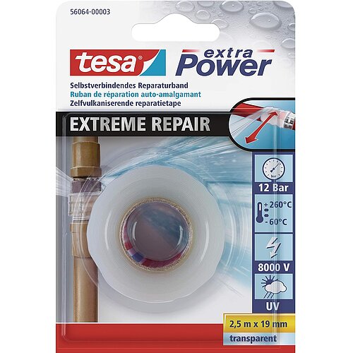 tesa extra Power, extreme Repair, 2,5m:19mm, transparent tesa extra Power, extreme Repair, 2,5m:19mm, transparent