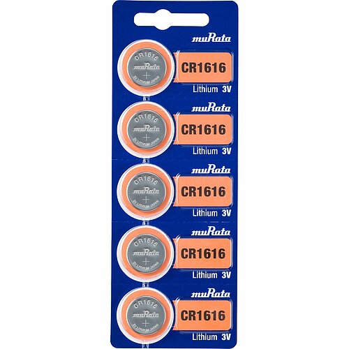 Murata eh. Sony CR1616 Lithium Knopfzelle 3V - 100 Batterien - 20 x 5er Streifen