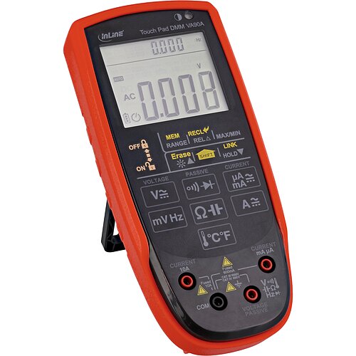 Inline® Multimeter mit Touch-Pad und beleuchtetem Display, CAT III / CAT IV