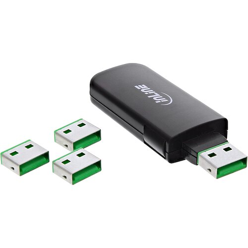 Inline® USB-A Portblocker, blockt bis zu 4 Ports