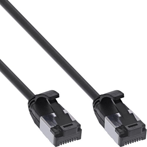 Inline® Patchkabel slim, U/FTP, Cat.8.1, TPE halogenfrei, schwarz, 0,5m Inline® Patchkabel slim, U/FTP, Cat.8.1, TPE halogenfrei, schwarz, 0,5m