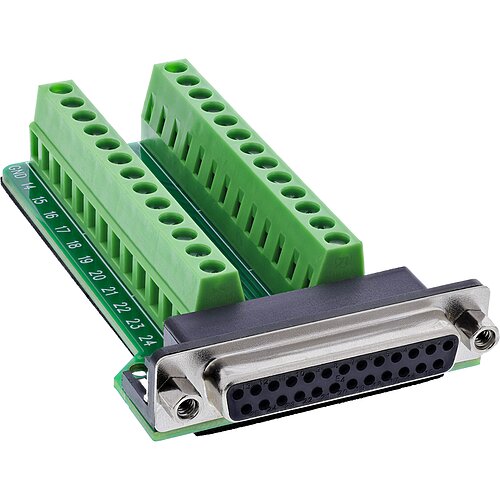 InLine® D-Sub 25 Terminalblock, Buchse, 2-reihig, Schraubklemme InLine® D-Sub 25 Terminalblock, Buchse, 2-reihig, Schraubklemme