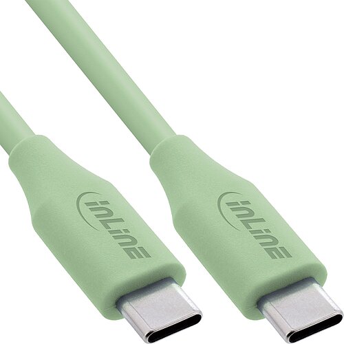 InLine® "Colour your Charge" USB-C Schnellladekabel 100W Grün 1m