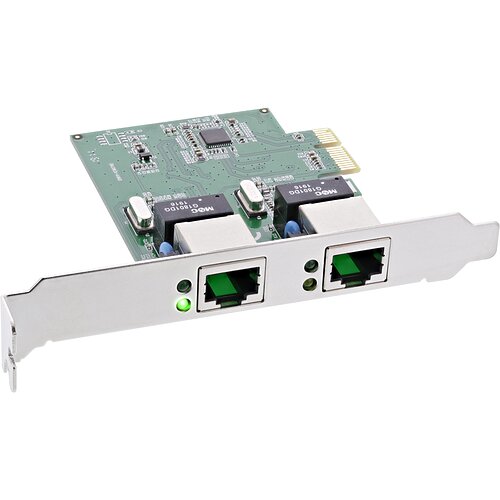 Inline® Dual Gigabit Netzwerkkarte, PCI Express, 2x 1Gb/s, PCIe x1, inkl. LP Inline® Dual Gigabit Netzwerkkarte, PCI Express, 2x 1Gb/s, PCIe x1, inkl. LP