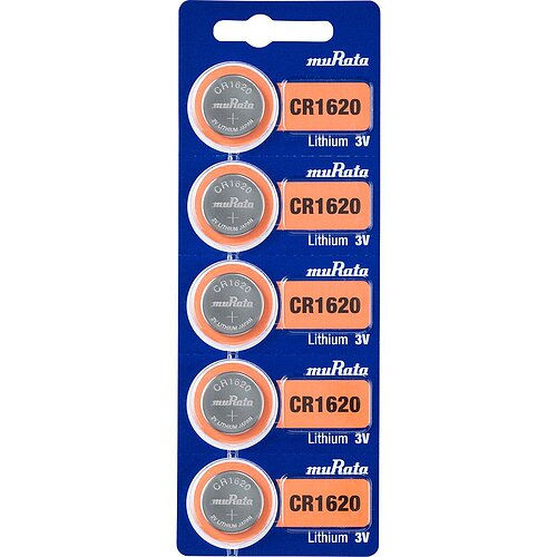 Murata eh. Sony CR1620 Lithium Knopfzelle 3V - 100 Batterien - 20 x 5er Streifen Murata eh. Sony CR1620 Lithium Knopfzelle 3V - 100 Batterien - 20 x 5er Streifen